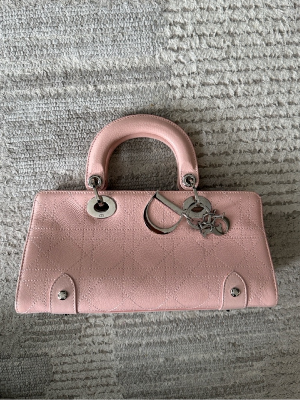 Vintage Original DIOR Lady D-Joy Pink Leather Handbag - Picture 2 of 13